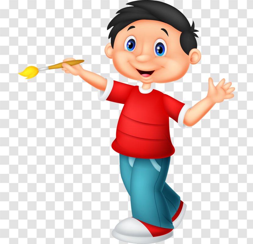 Painting Paintbrush Cartoon Drawing - Happiness Transparent PNG