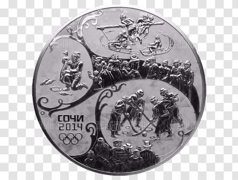 2014 Winter Olympics Sochi Silver Coin Sberbank Of Russia Transparent PNG