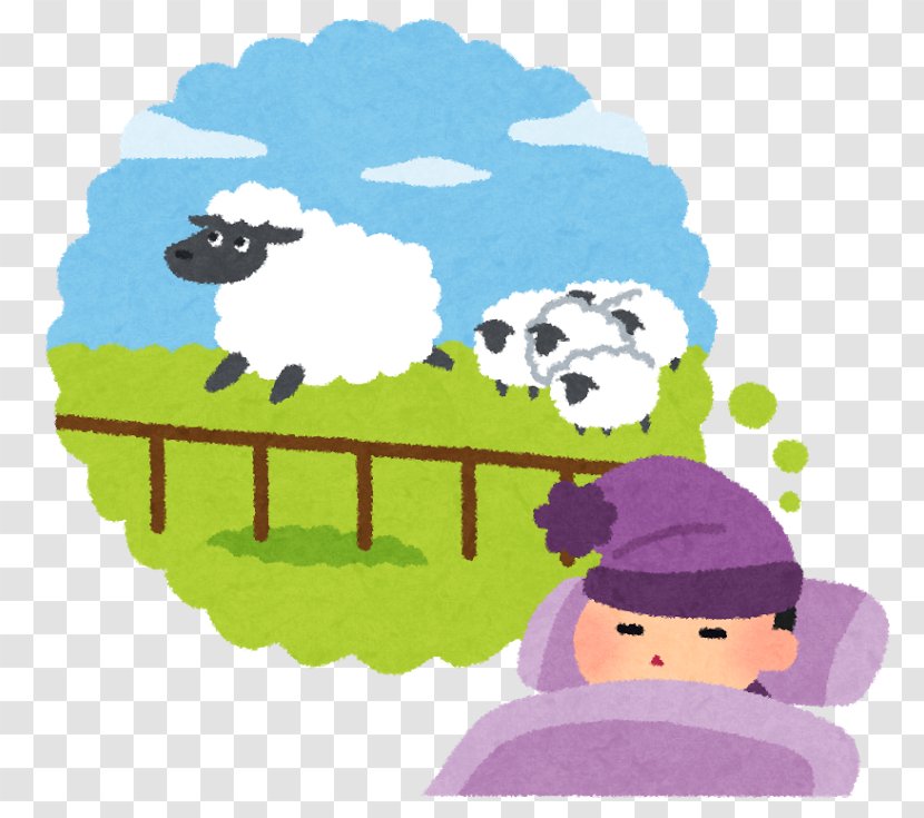Sheep Sleep Wool Person - Green Transparent PNG
