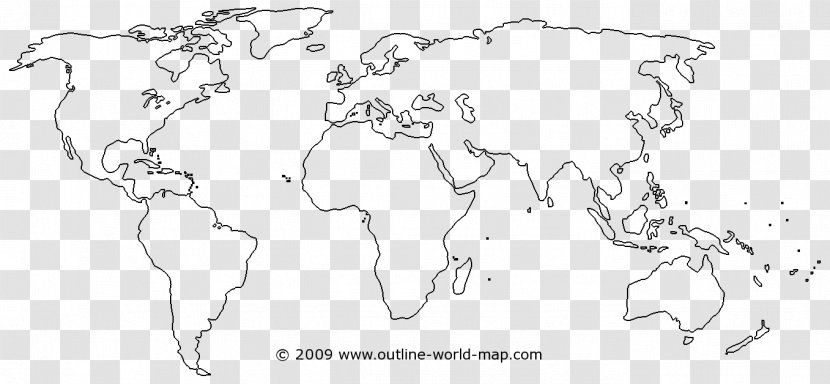 World Map Tattoo Blank - Monochrome - Creative Transparent PNG
