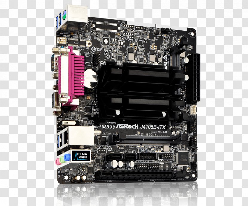 ASRock J4105-ITX Intel Celeron Quad-Core Processor J4105 Mini ITX Motherboard/CPU Combo Mini-ITX Central Processing Unit Transparent PNG