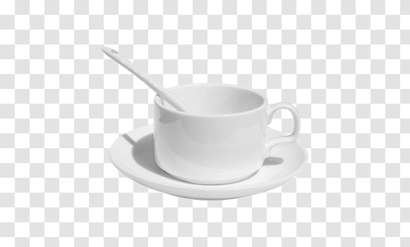 Coffee Cup Saucer Mug Teacup - Spoon Transparent PNG