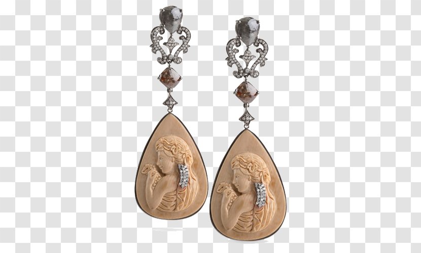 Earring Jewellery Diamond Gemstone Cameo - Bijou - Angel Earrings Transparent PNG