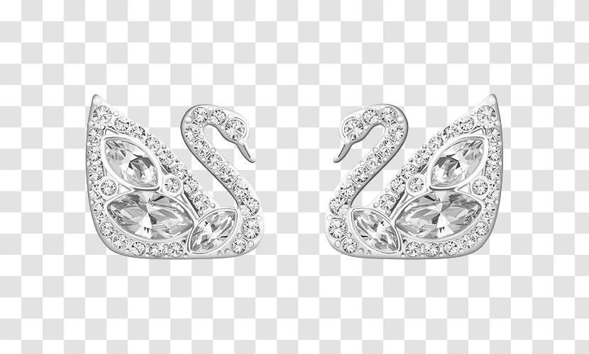 Earring Cygnini Swarovski AG Jewellery Bracelet - Crystal - Jewelery Swan Earrings Transparent PNG