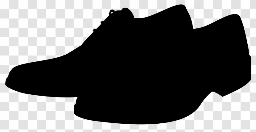 Black & White - M Clip Art Shoe Product Design Silhouette Transparent PNG