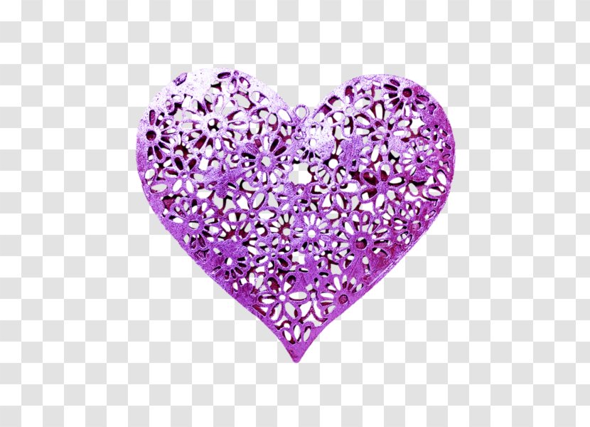 Heart Clip Art - Purple - Pretty Heart-shaped Transparent PNG