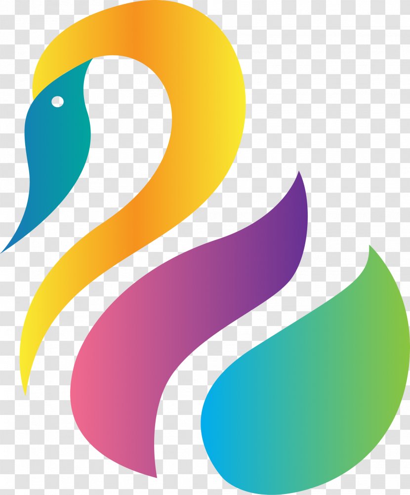 Cygnini Clip Art - Colorful Swan Graphics Transparent PNG