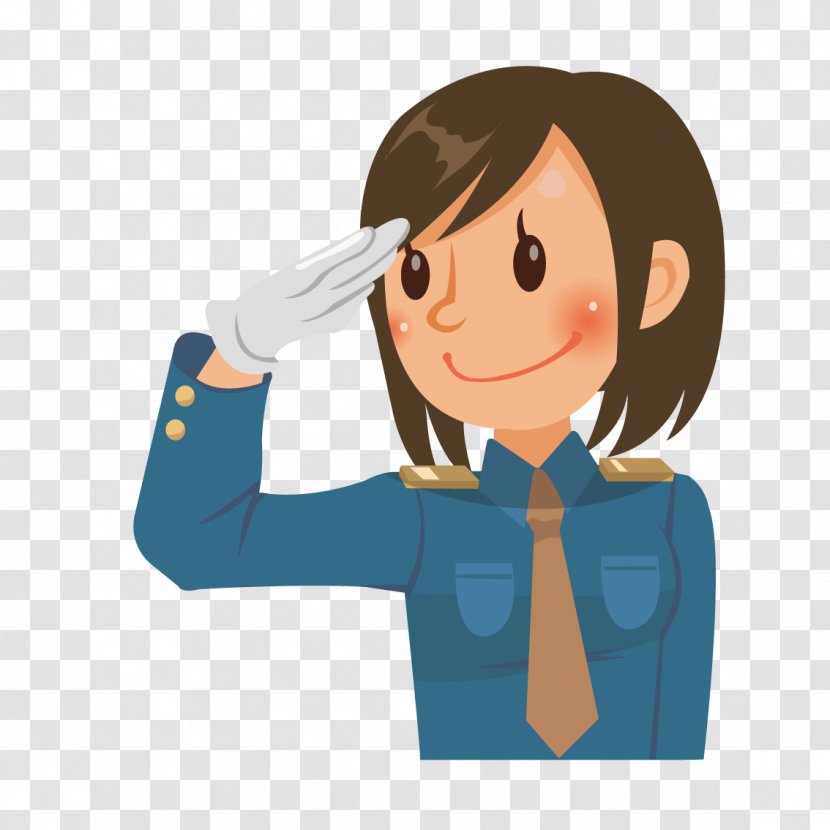 Salute Police Officer - Heart - Female Traffic Transparent PNG