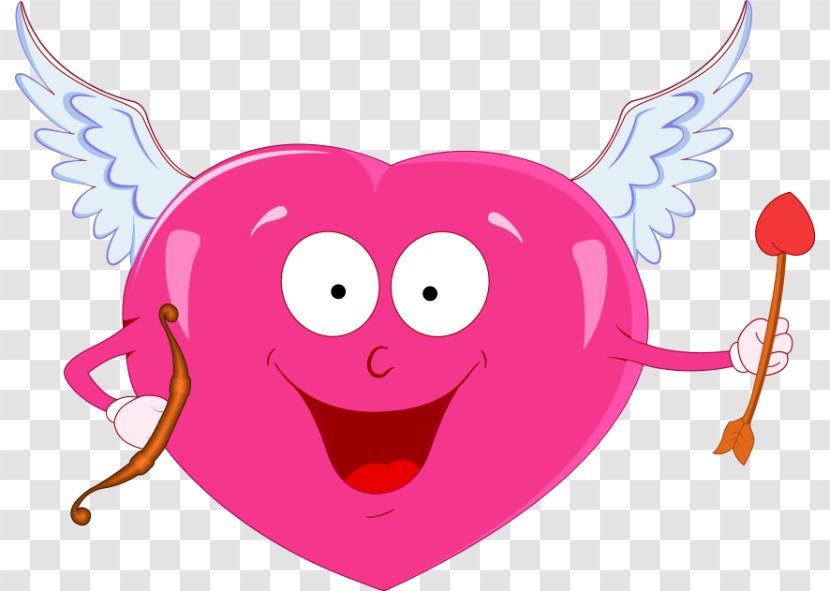 Cupid Heart Valentines Day Clip Art - Red Transparent PNG