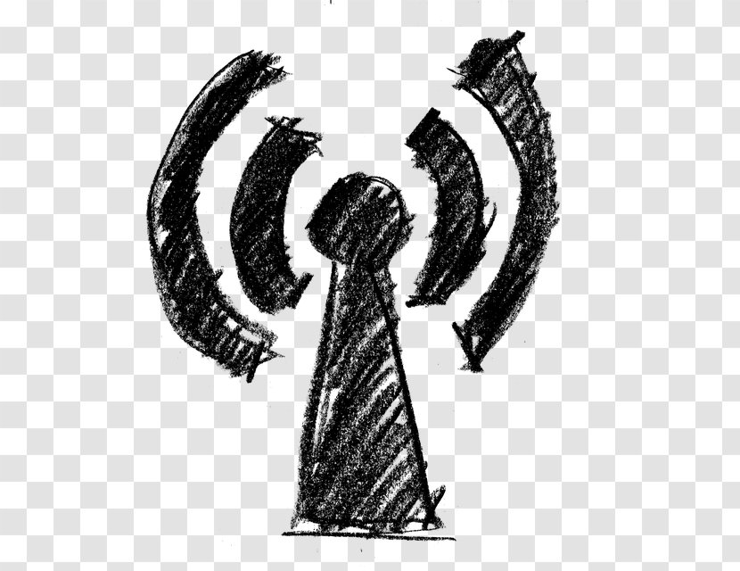 Wireless LAN Internet Transmitter Radio Receiver - Black And White - Filosofo Transparent PNG