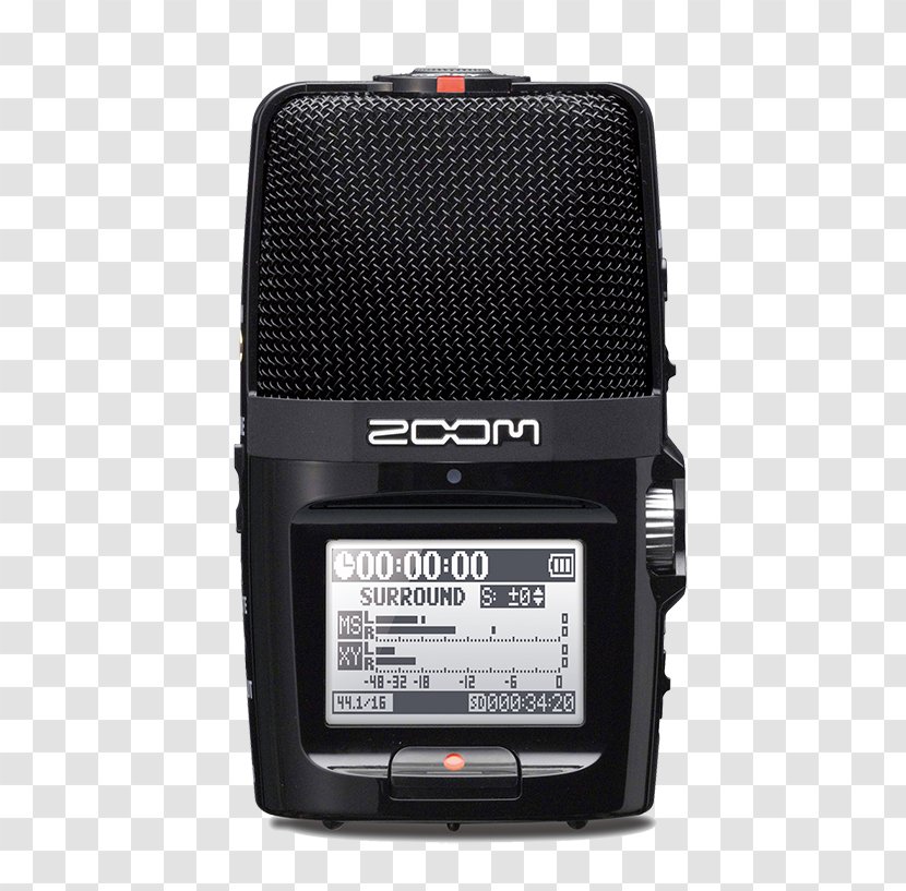 Microphone Digital Audio Zoom H2 Handy Recorder H2n Corporation - Watercolor Transparent PNG