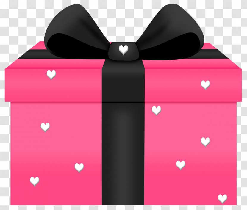 Gift Pink Valentine's Day Clip Art - Transparent With Hearts Decorn PNG Picture Transparent PNG