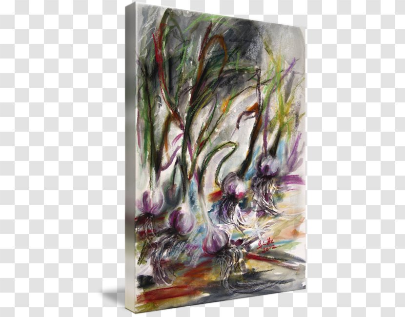 Watercolor Painting Modern Art Acrylic Paint Tree - Still Life - Garlic Transparent PNG