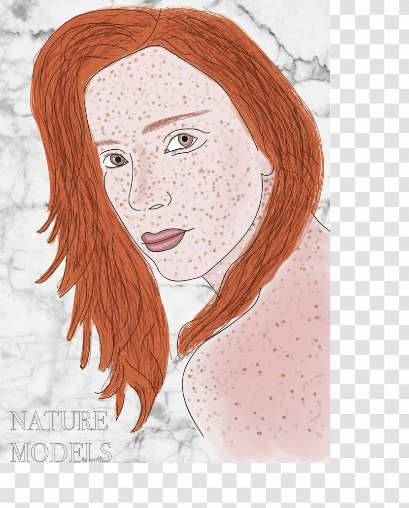 Hair Coloring Freckle Red Brown - Heart - Silhouette Transparent PNG
