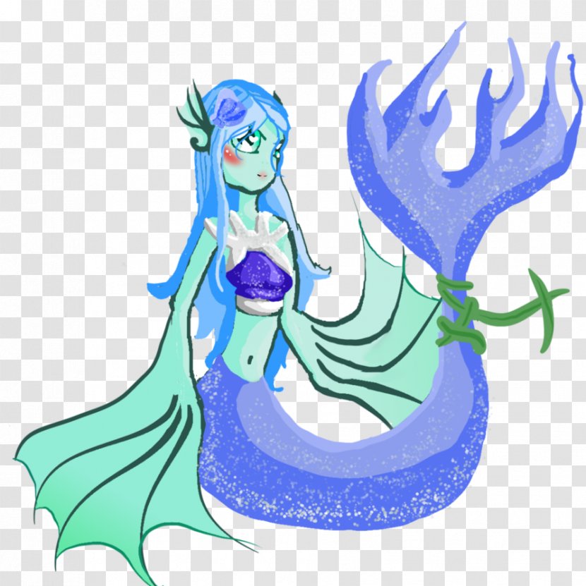 Mermaid Fish Tail Clip Art - Aqua Transparent PNG