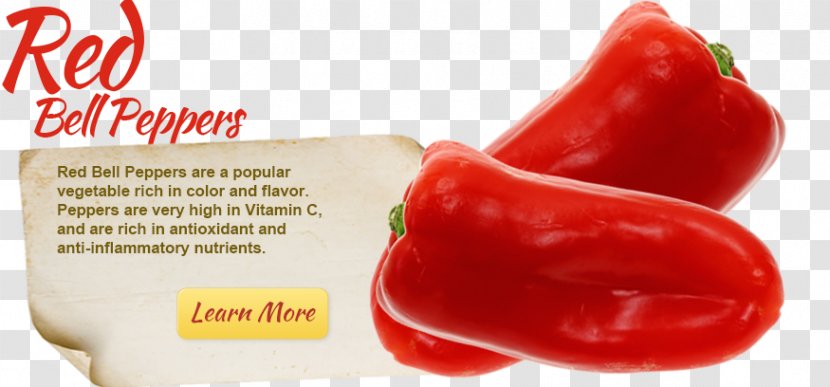 Piquillo Pepper Bell Tabasco Cayenne Pimiento - Superfood Transparent PNG