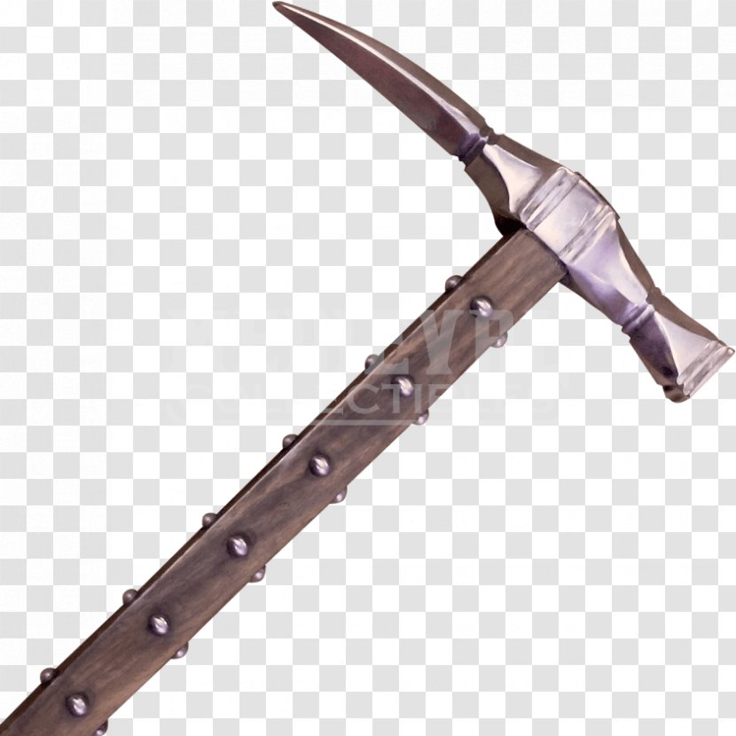 War Hammer Pickaxe Middle Ages Weapon Knife - Hardware - And Sword Transparent PNG