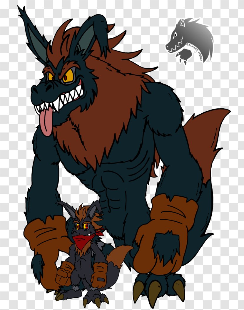 Demon Werewolf Art Gray Wolf Horror - Flower Transparent PNG