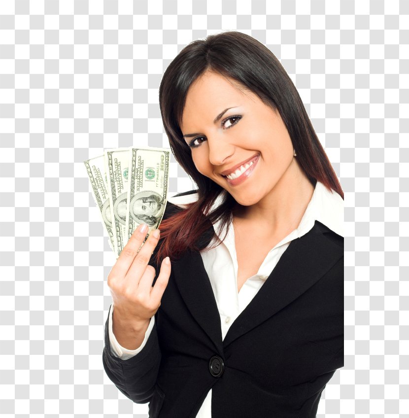 Money Payday Loan Businessperson Woman - Cash Advance Transparent PNG