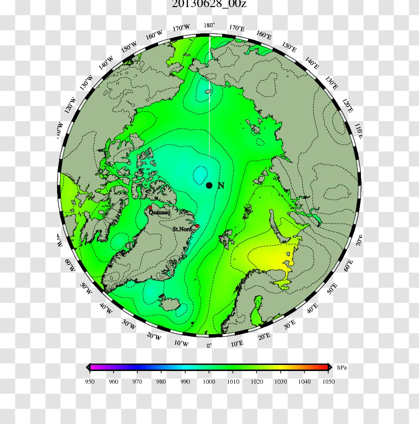 Arctic Ocean Map Canada Baffin Bay Laptev Sea - Ice Concentration Transparent PNG