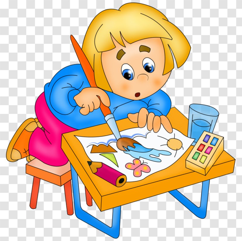 Drawing Child Painting Clip Art - Fictional Character Transparent PNG