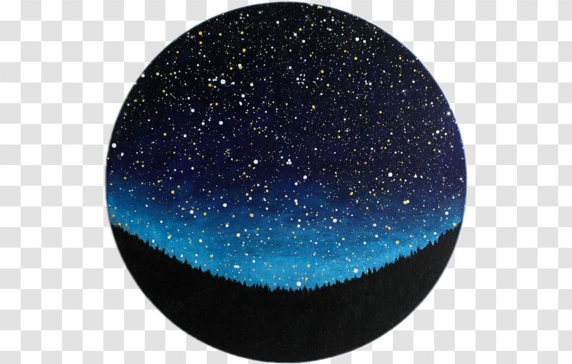Night Sky Circle Astronomical Object Astronomy - Watercolor Transparent PNG