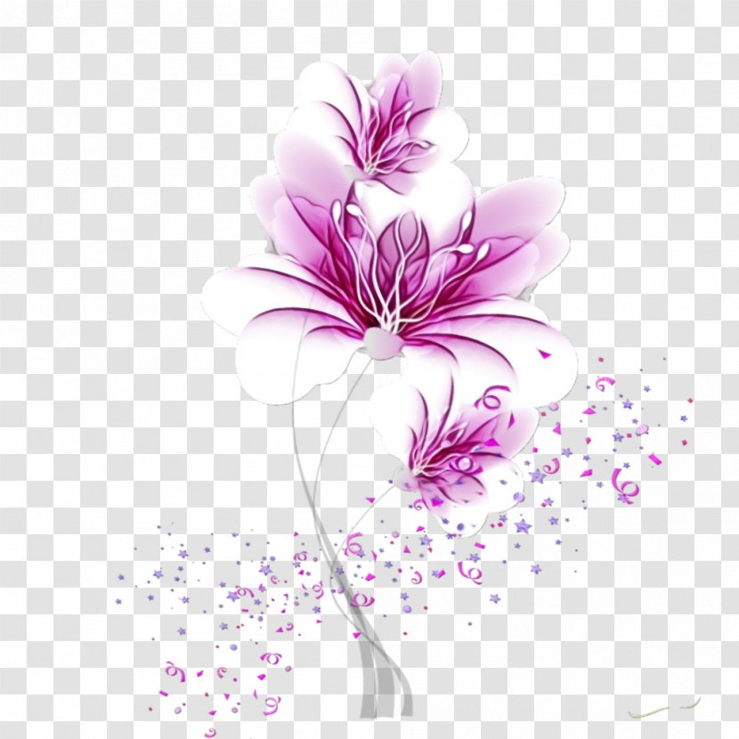 Floral Flower Background - Herbaceous Plant - Wildflower Magenta Transparent PNG