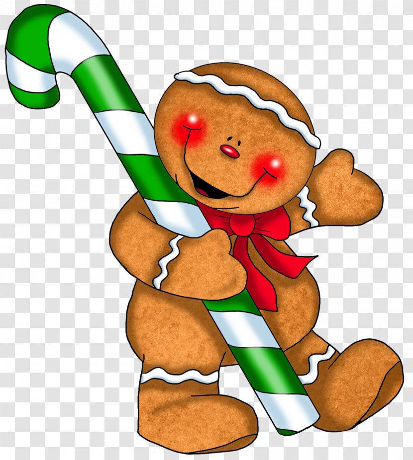 Candy Cane Lollipop Clip Art - Gingerbread Ornament With Clipart Transparent PNG