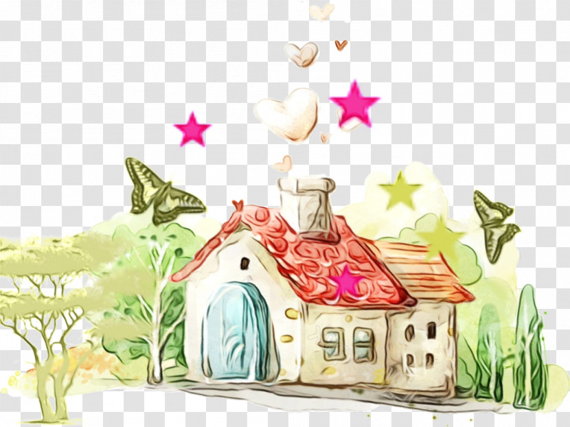 House Cottage Child Art Transparent PNG