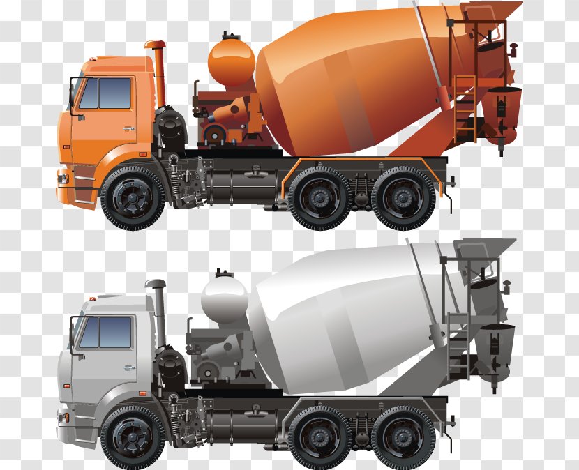 Cement Mixers Concrete Clip Art - Commercial Vehicle - Architectural Engineering Transparent PNG