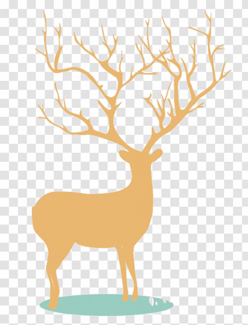 Deer Oil Painting Abstract Art Paint By Number - Hand Painted Elements Transparent PNG