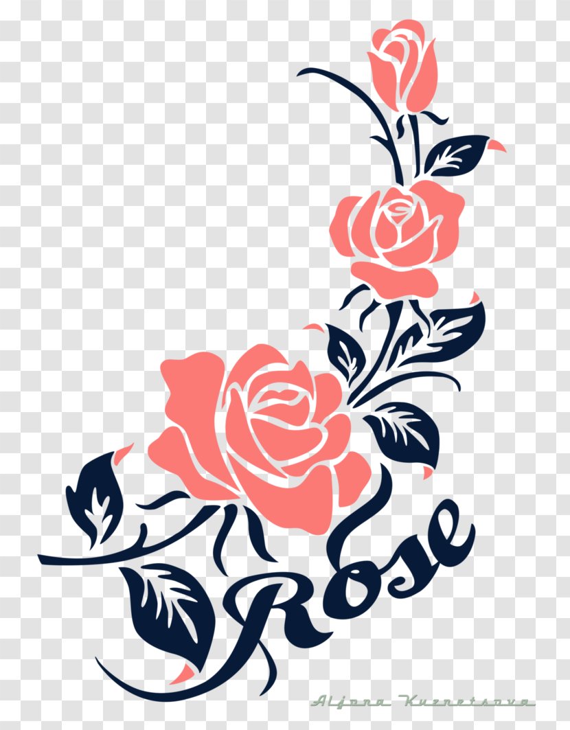 Floral Design Stencil Drawing - Rose Transparent PNG