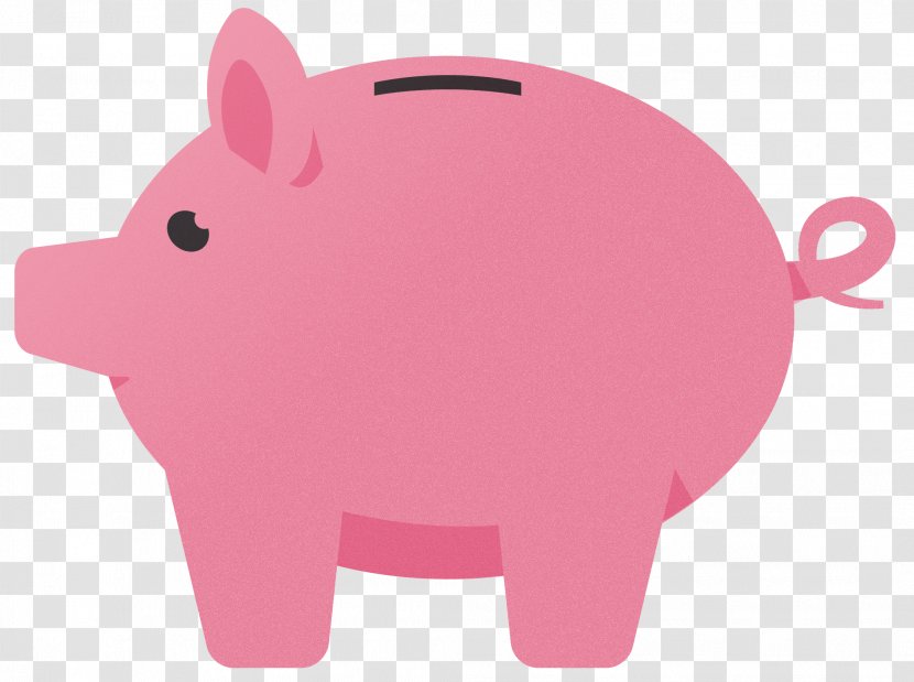 Piggy Bank Pink M Snout - Pig Transparent PNG