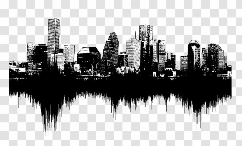 Skyline Sound Wave Art Skyscraper - Houston Transparent PNG