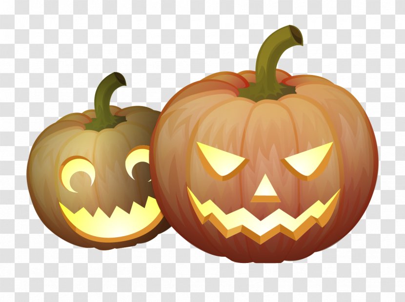 Halloween Party Pumpkin Jack-o'-lantern - Squash - Design Elements Transparent PNG