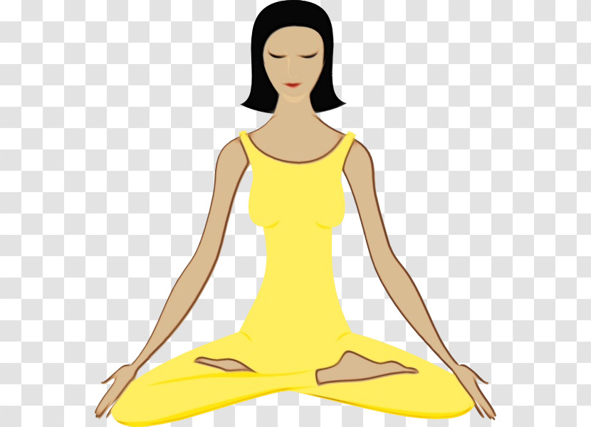 Meditation Yellow Physical Fitness Yoga Leg Transparent PNG