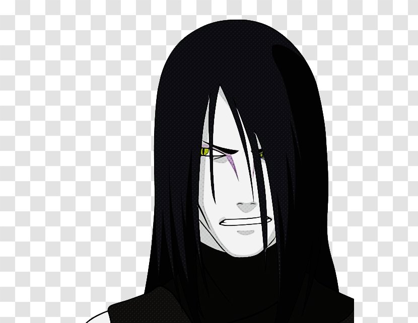 Hair Cartoon - Long - Black Transparent PNG