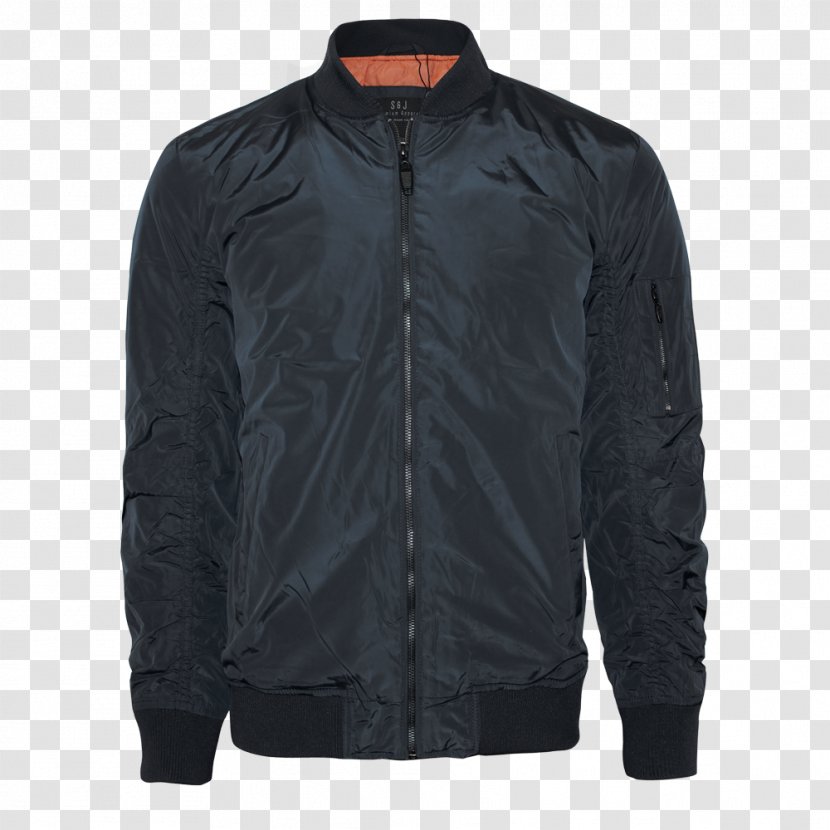 Flight Jacket Leather Clothing Shirt - River Island - Black Transparent PNG