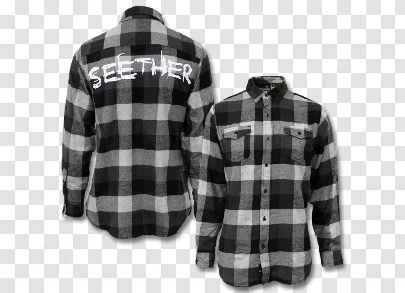 Tartan Flannel Shirt Seether Sleeve Transparent PNG