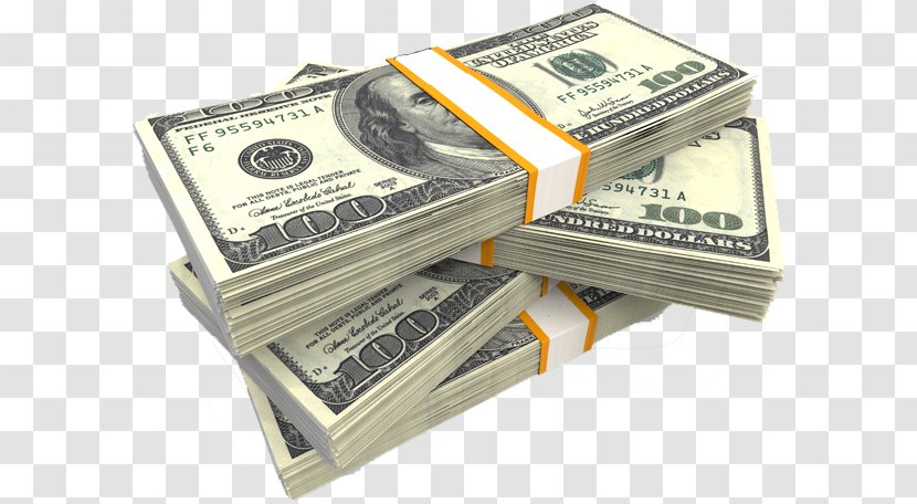 United States Dollar One Hundred-dollar Bill Banknote - Stack Transparent PNG