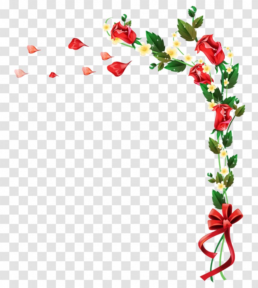 Christmas Decoration Animation Clip Art - Garden Roses - Decorative Transparent PNG
