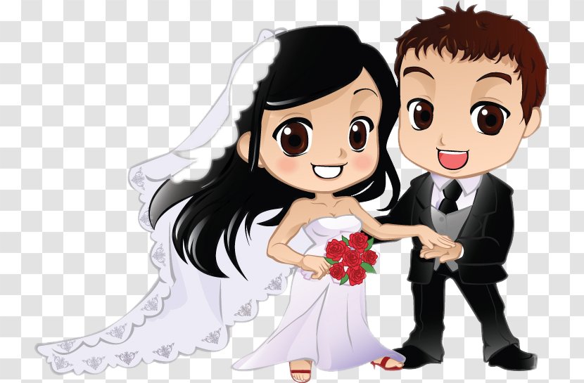 Marriage Engagement Drawing Apadrinhamento Godparent - Silhouette - Vector Wedding Couple Transparent PNG