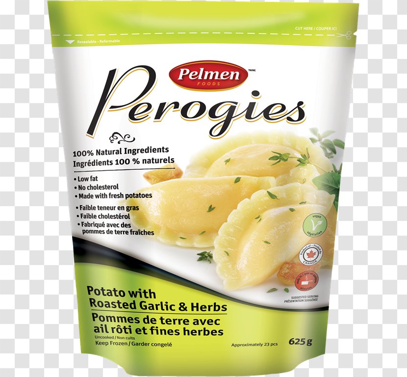 Condiment Pierogi Pelmeni Vegetarian Cuisine Food - Garlic - Herb Roasted Potatoes Transparent PNG