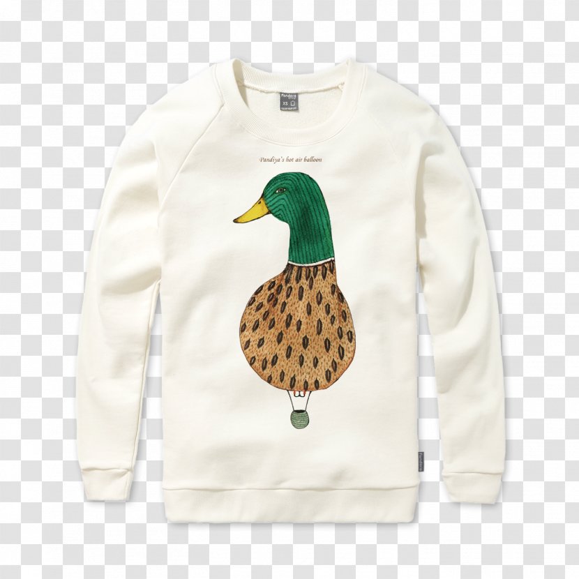 Duck T-shirt Sleeve Neck Outerwear - Water Bird Transparent PNG