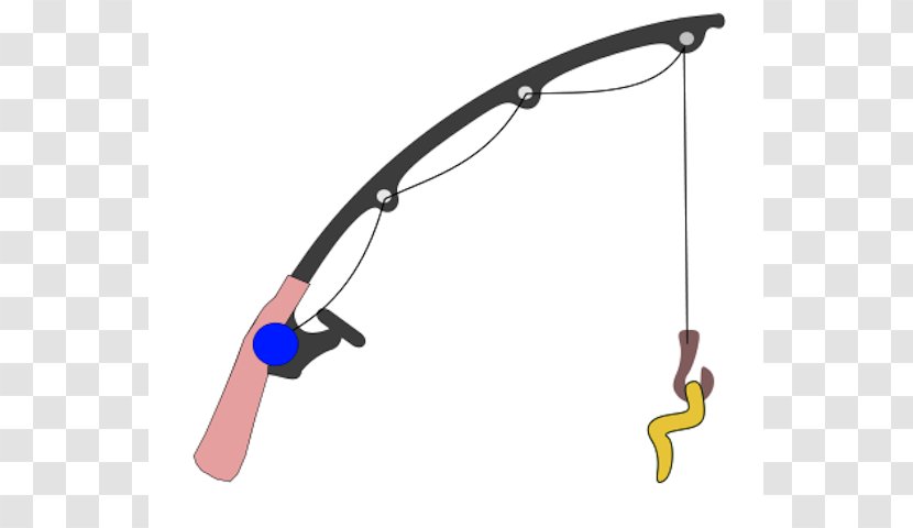 Fishing Rod Fish Hook Bait Clip Art - Sports Equipment Transparent PNG
