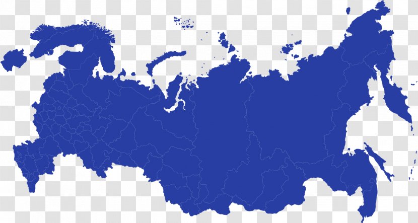 Russia Map Clip Art - Blue Transparent PNG