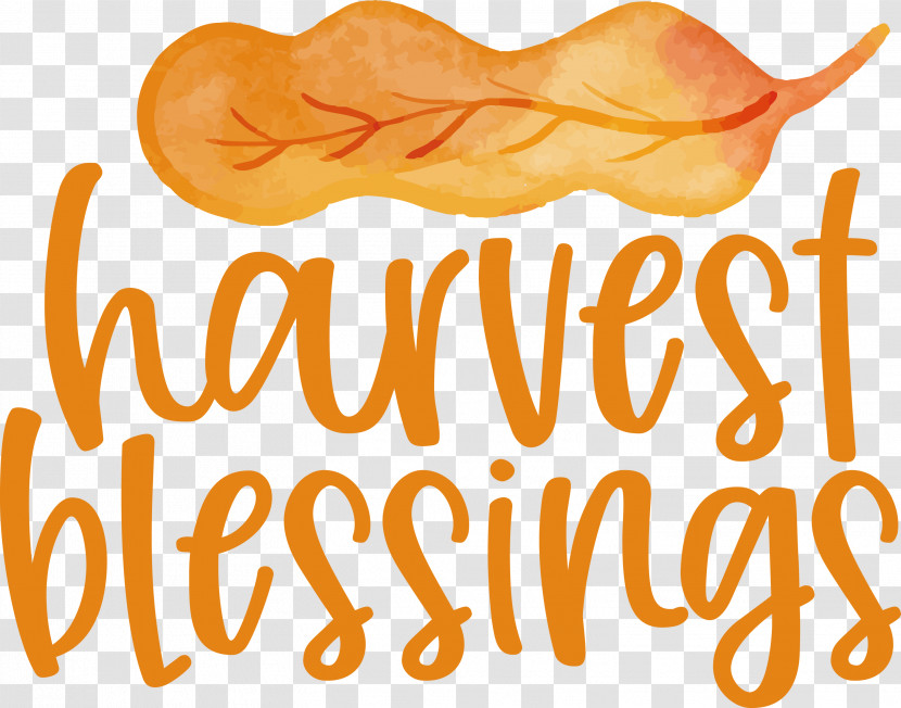 HARVEST BLESSINGS Thanksgiving Autumn Transparent PNG