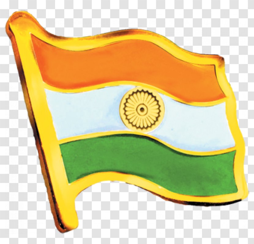 Lapel Pin Flag Of India - Hindu Badge Transparent PNG