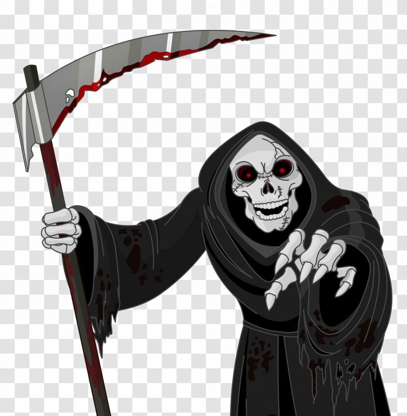 Death Clip Art - Royalty Free - Scary Grim Reaper Vector Clipart Transparent PNG