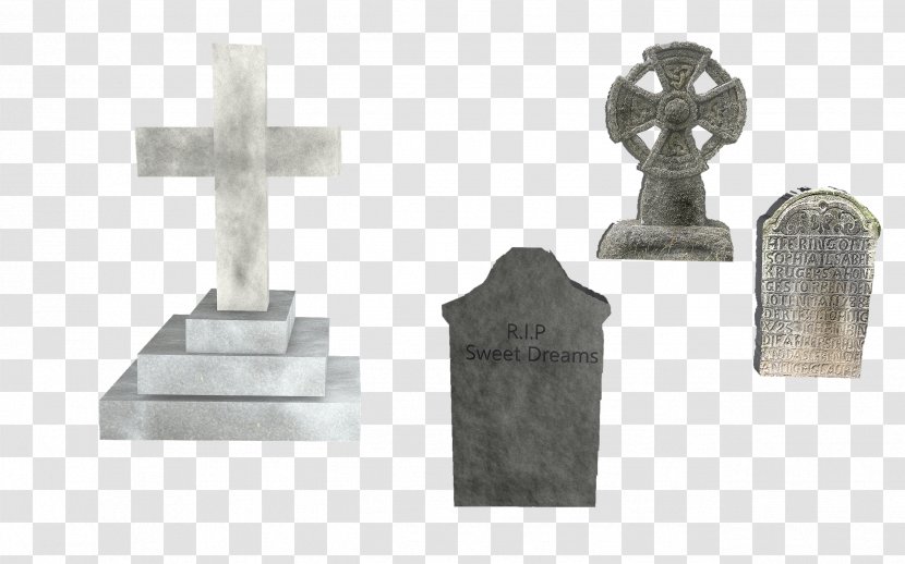 Headstone Memorial - Cross - Tombstone Transparent PNG